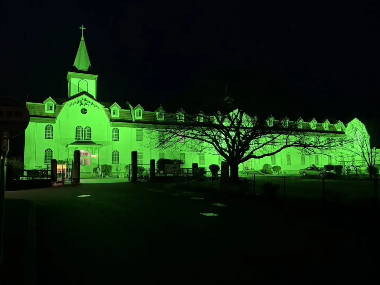 多治見市修道院ライトアップ